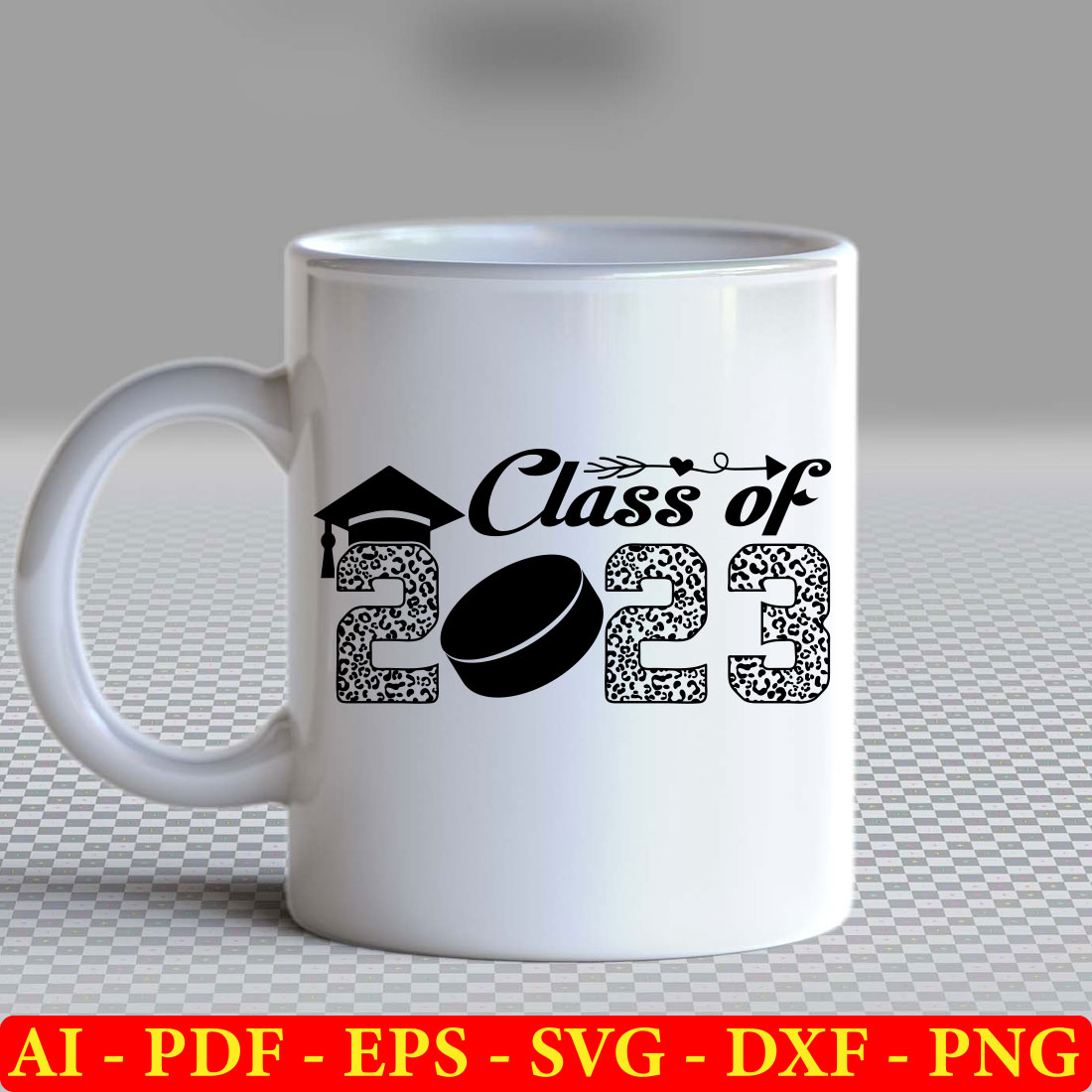 White coffee mug with the class of 2013 printed on it.