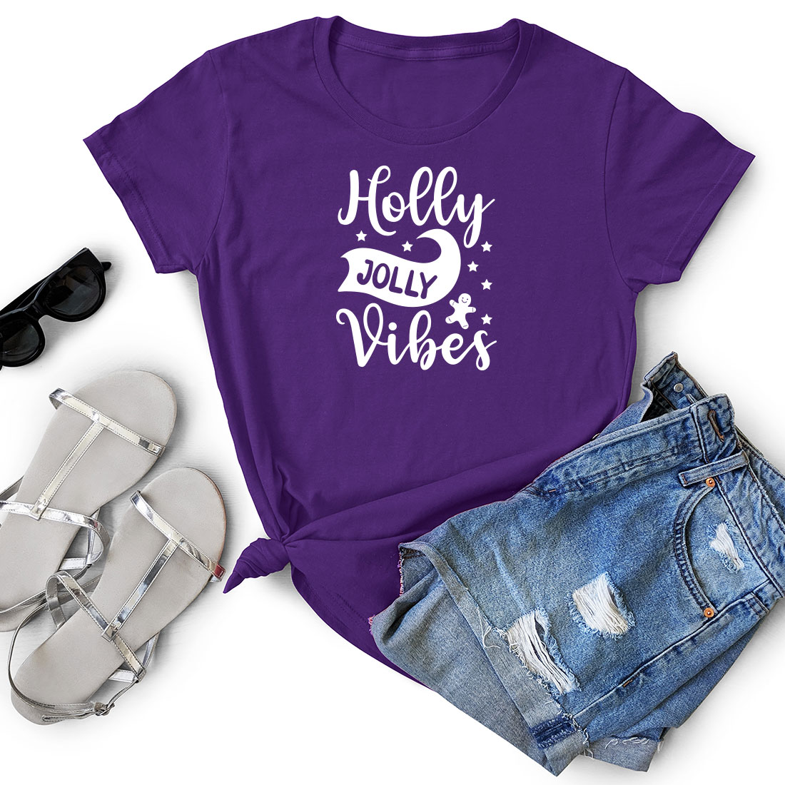Purple t - shirt with the words holly.