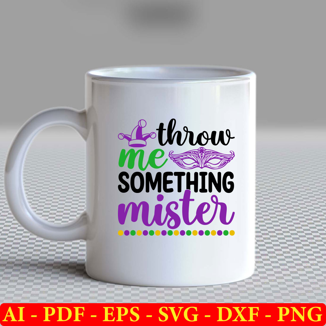 White coffee mug with the words throw me something mister on it.
