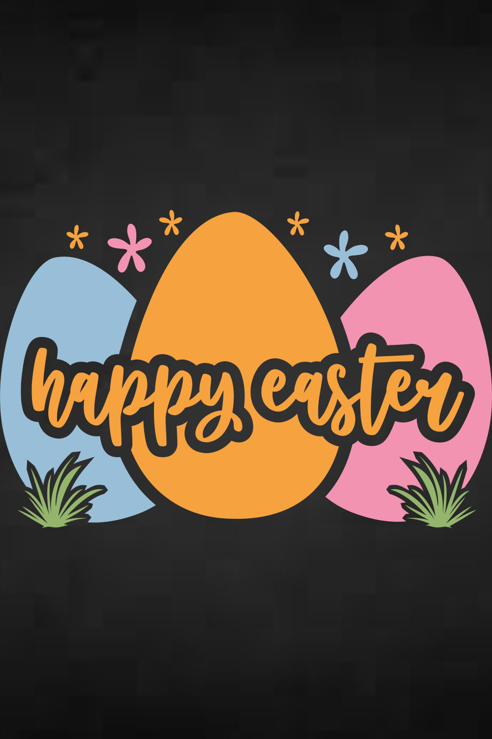 Happy Easter SVG Bundle pinterest preview image.