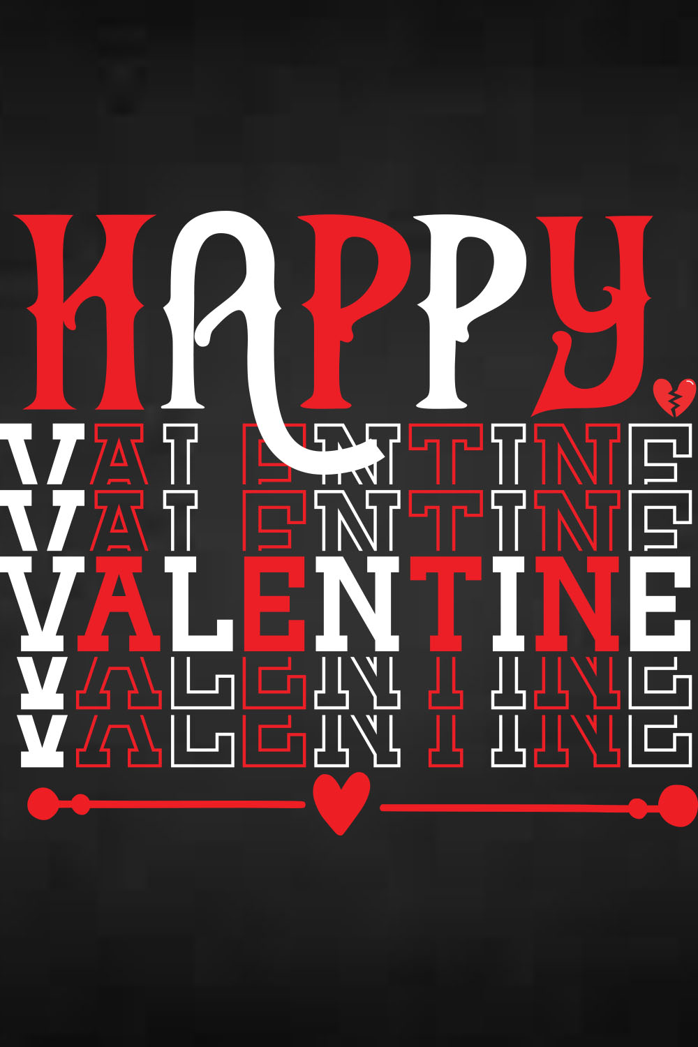 Valentine SVG Design Bundle pinterest preview image.