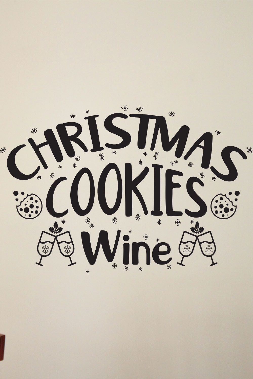 Christmas Wine SVG Design Bundle pinterest preview image.