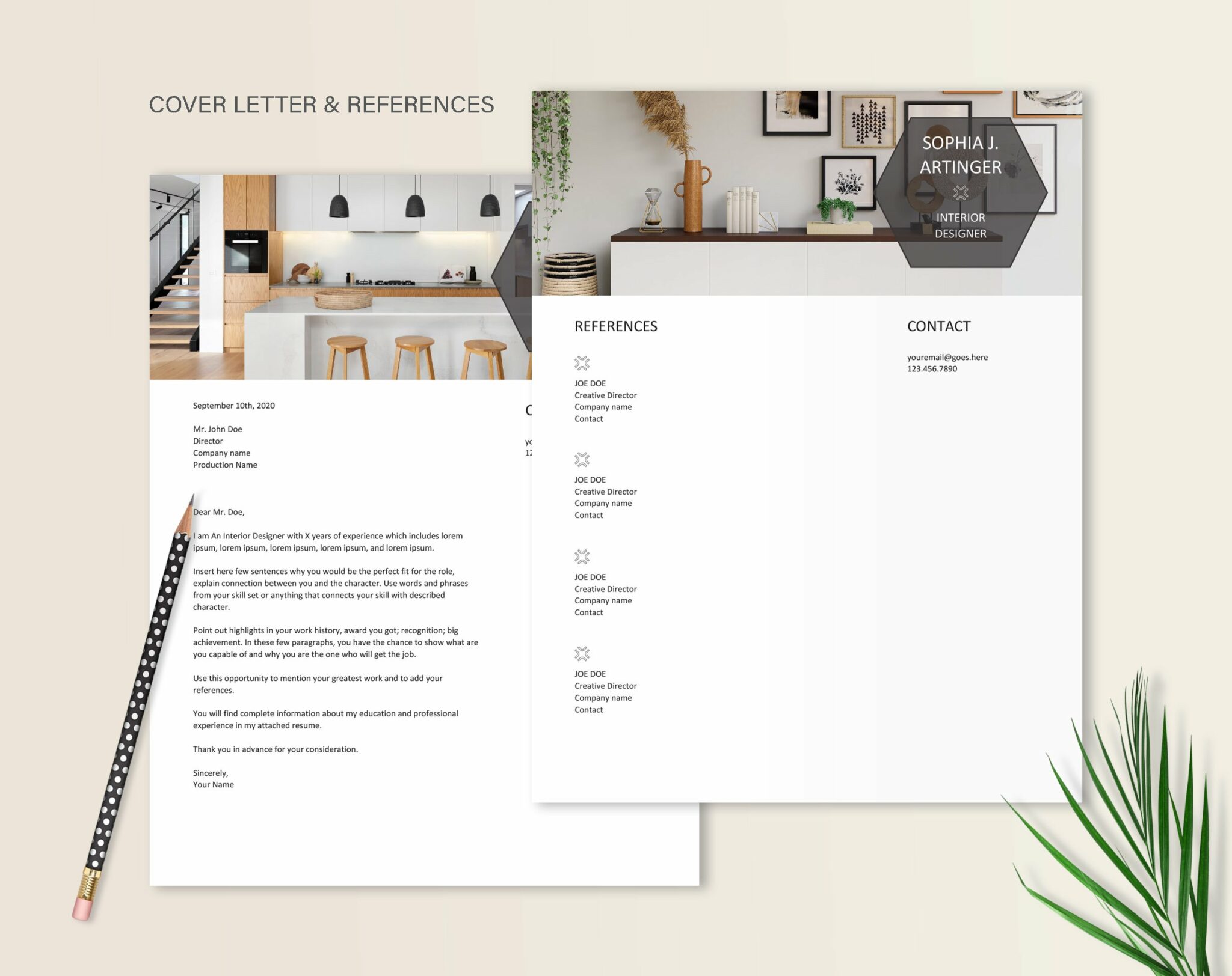 Interior Designer Resume Template – MasterBundles
