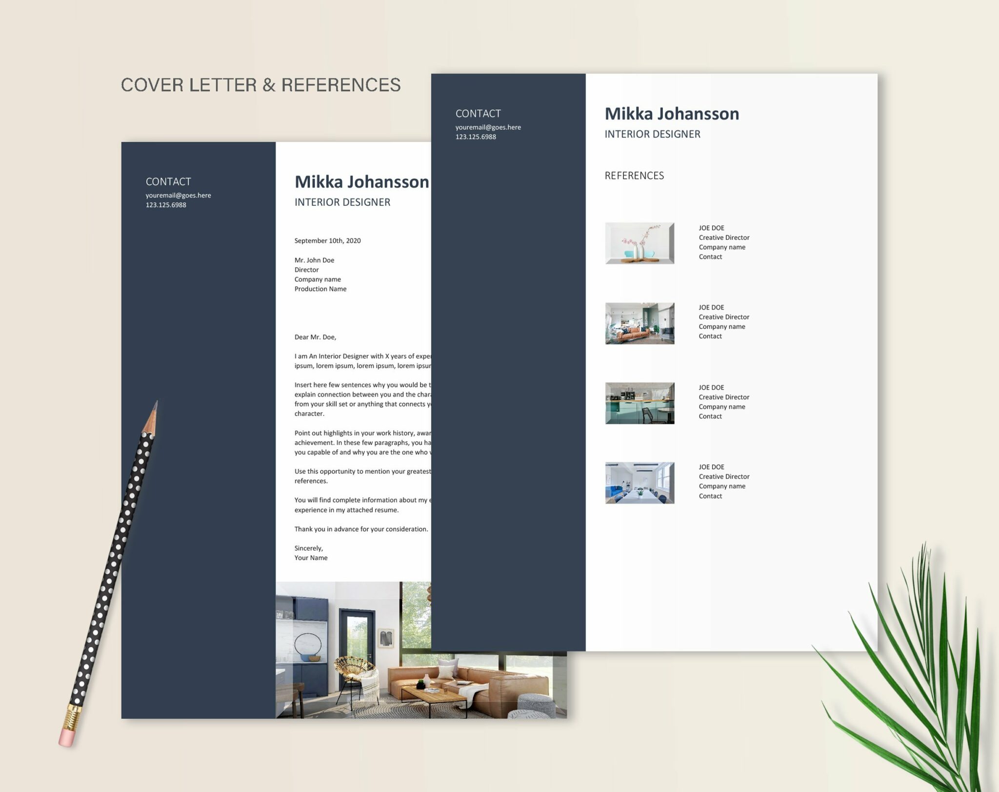Interior Designer Resume Template – MasterBundles
