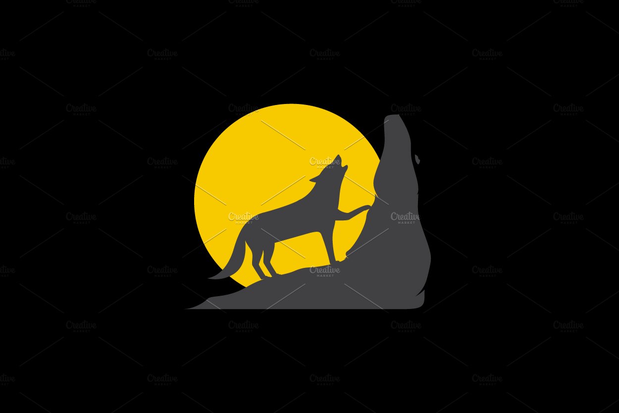 hill with wolf howl night logo cover image.