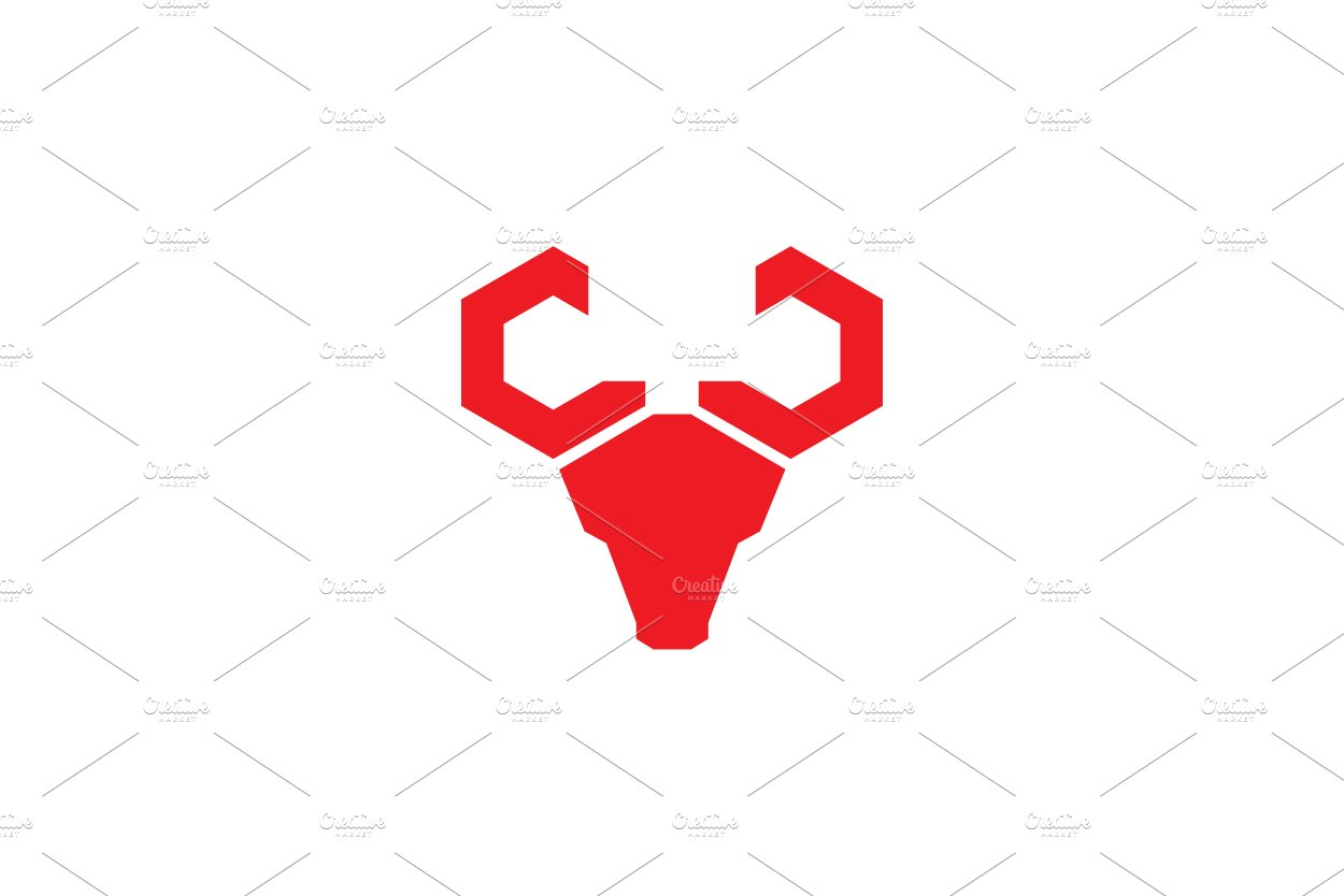 cow head with unique horn logo cover image.