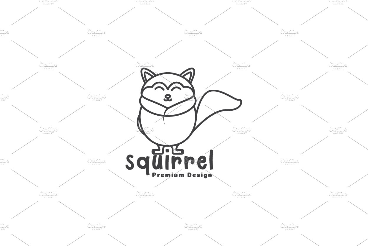 cute cartoon squirrel cold logo cover image.