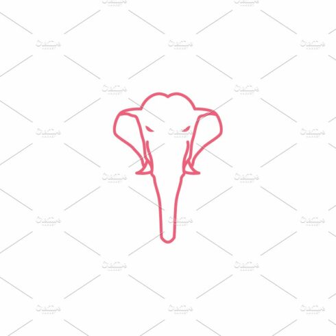 lines head animal elephant logo cover image.