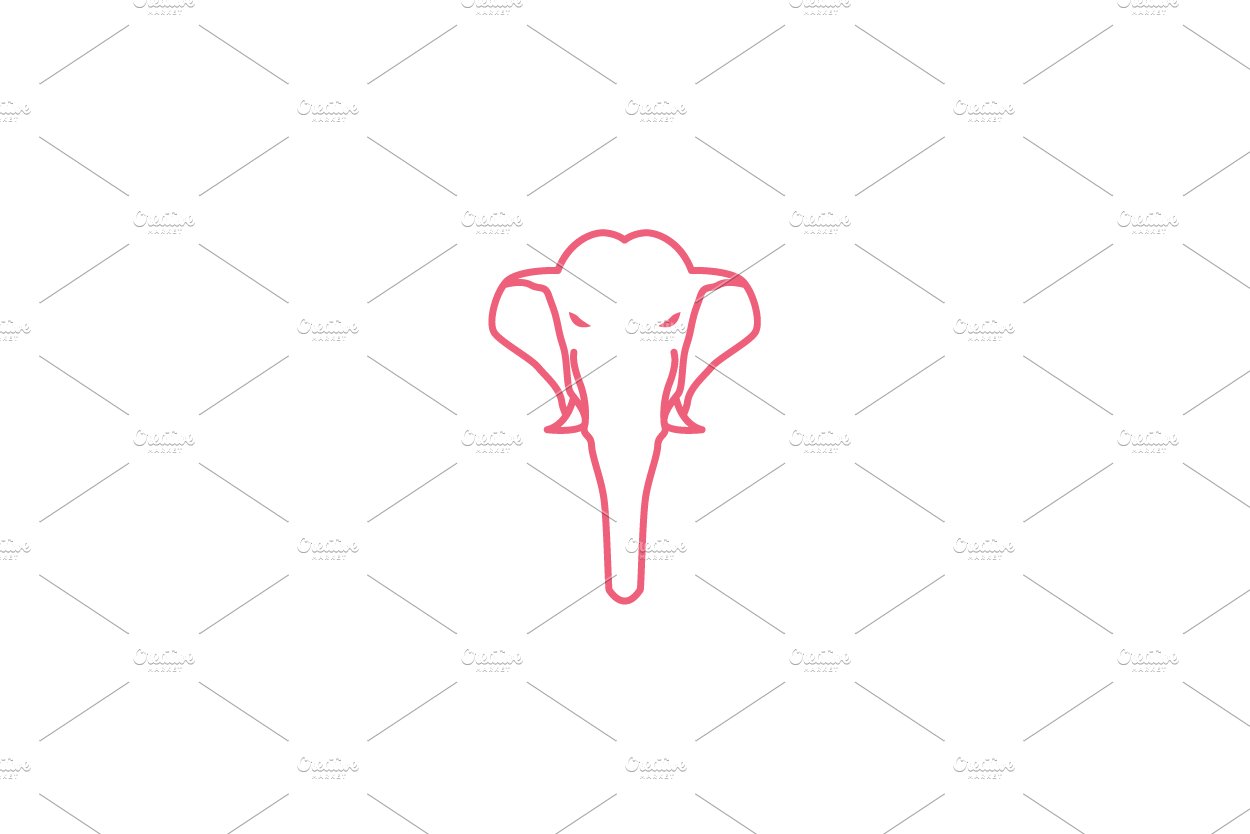 lines head animal elephant logo cover image.