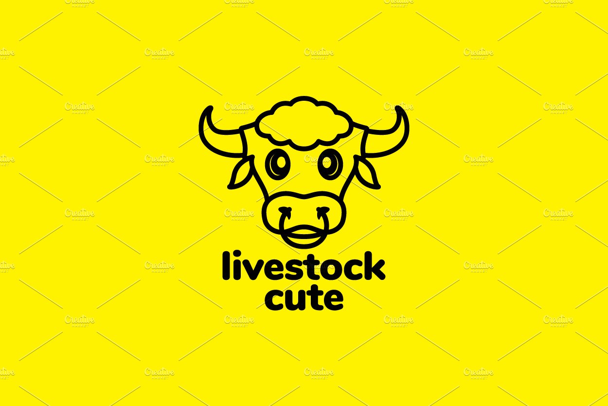 head line bulls cow logo design cover image.