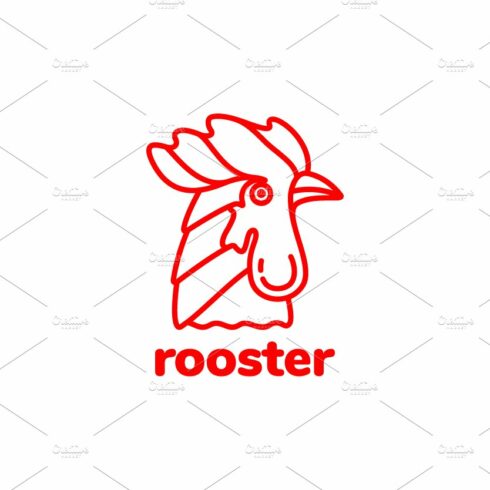 head art red rooster logo design cover image.