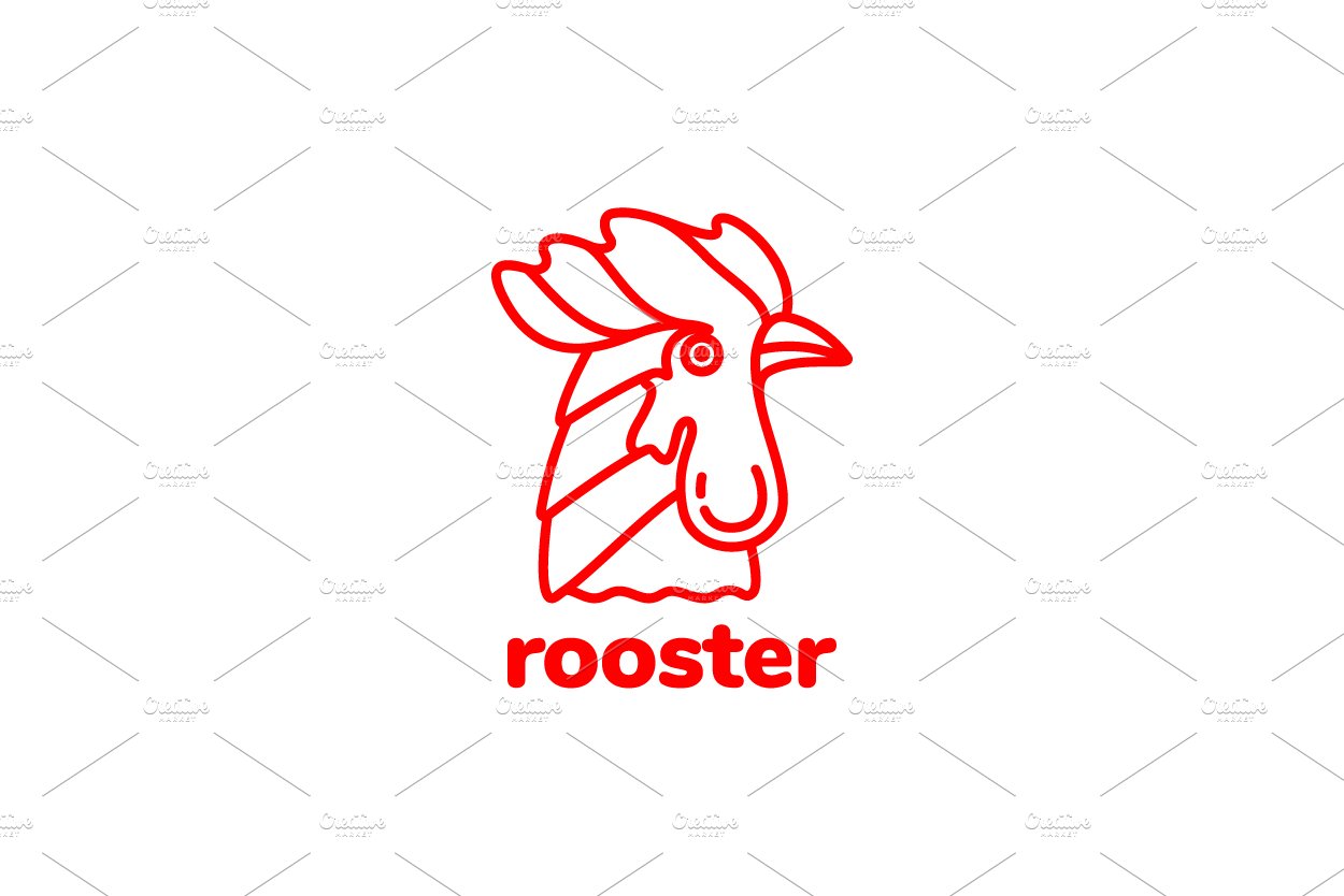 head art red rooster logo design cover image.