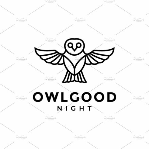 birds owl line modern logo design cover image.