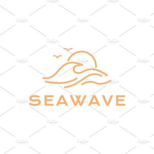 wave with seagull logo and sunset cover image.