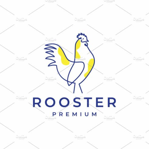 abstract rooster logo design cover image.
