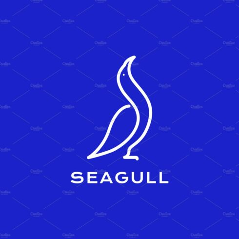 bird seagull minimalist line logo cover image.