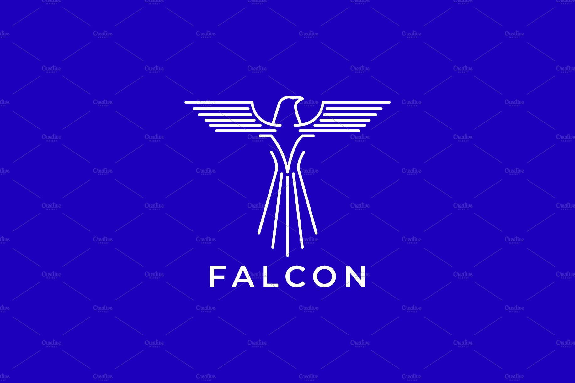 falcon fly line minimalist logo cover image.
