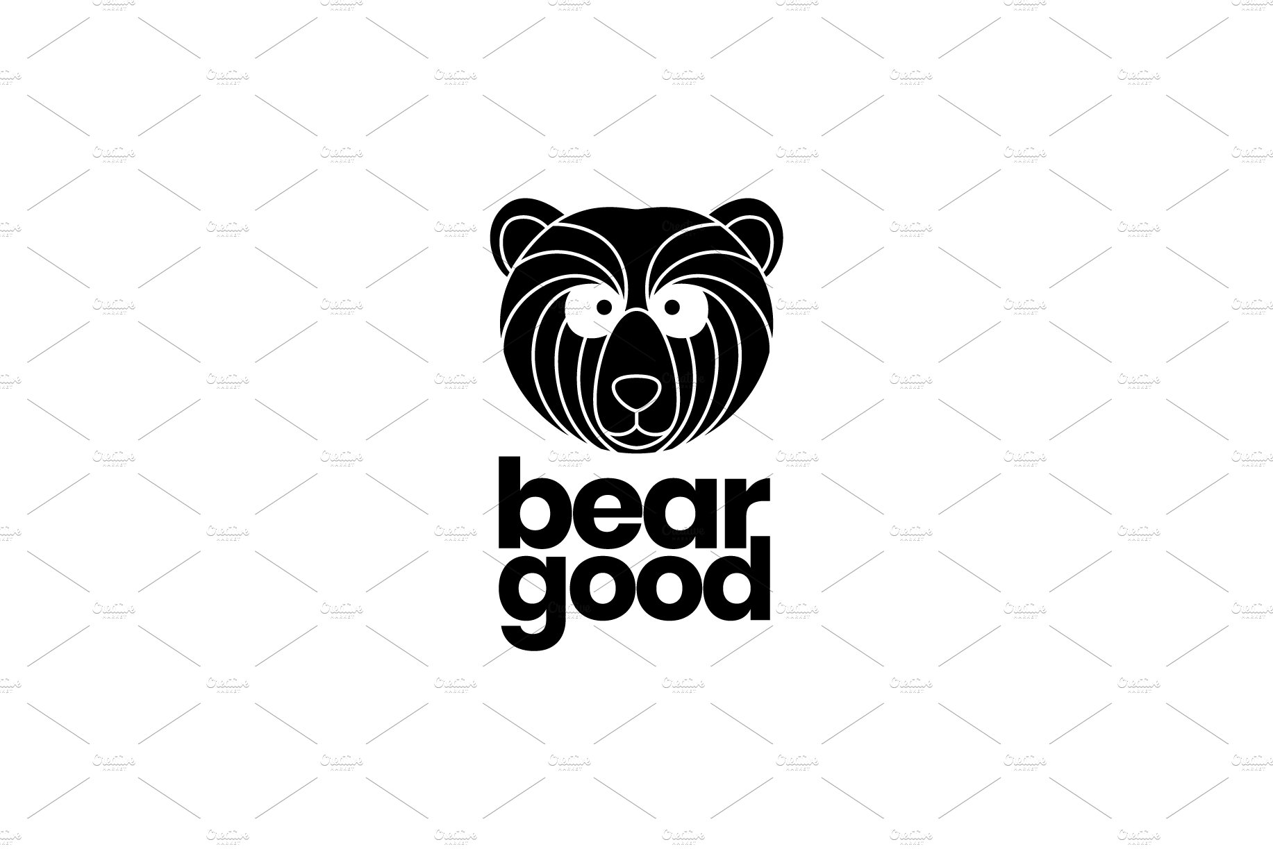 face black bear geometric clean logo cover image.