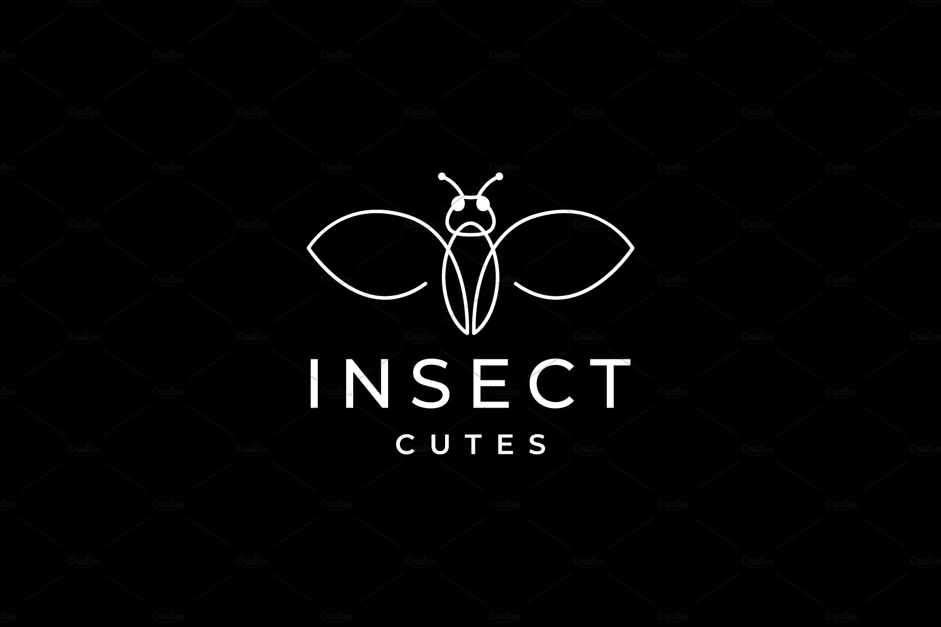 insect butterfly line logo cover image.