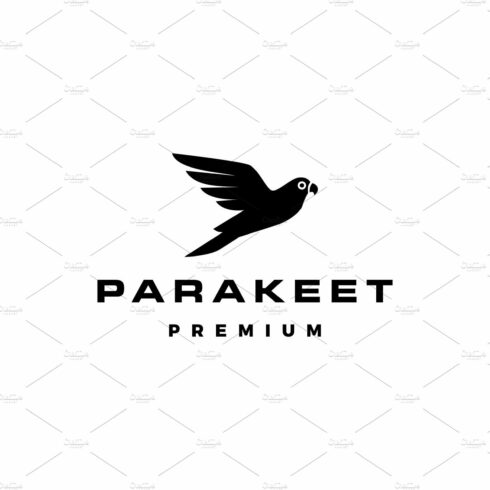 parakeet bird logo vector icon cover image.