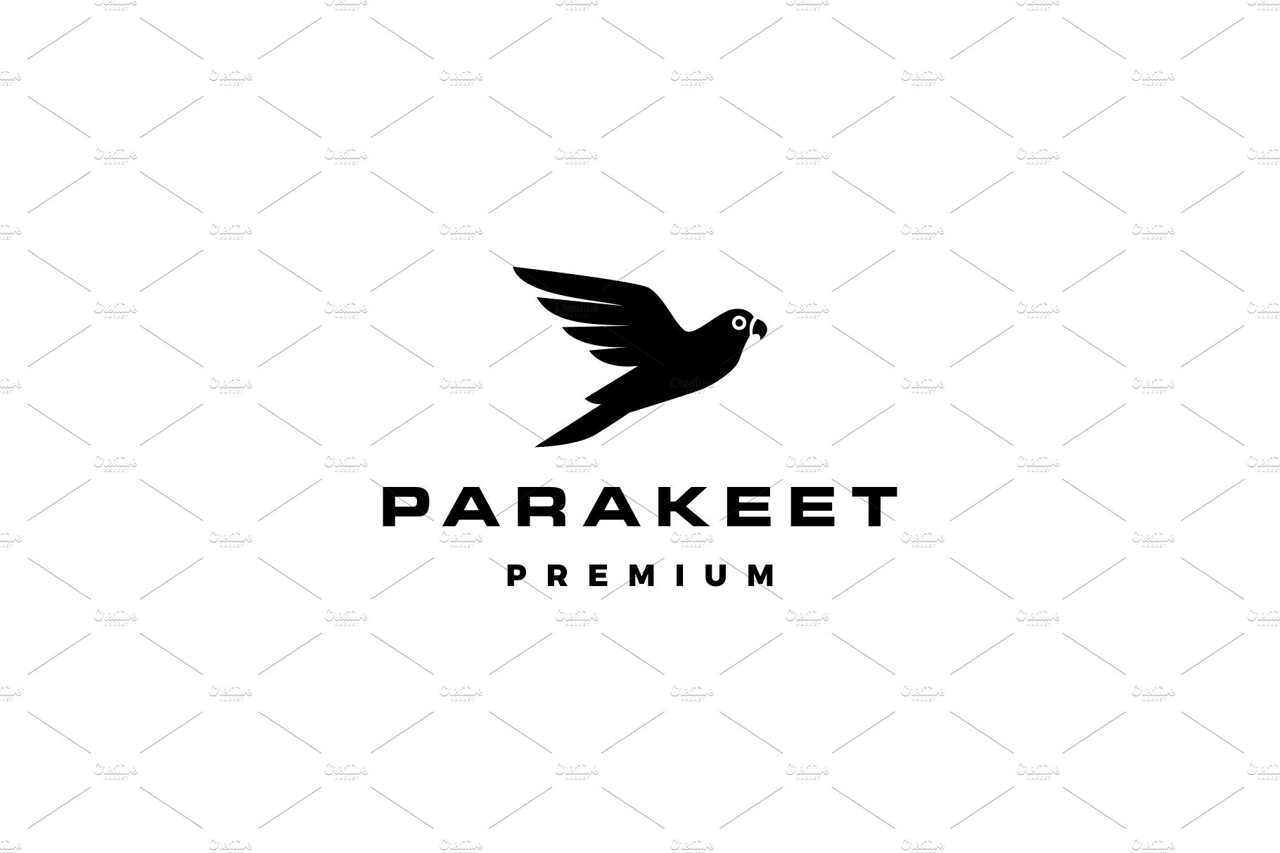parakeet bird logo vector icon cover image.