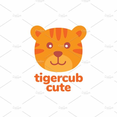 tiger or cub or big cat smile logo cover image.