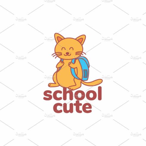 cat or kitty or kitten school logo cover image.