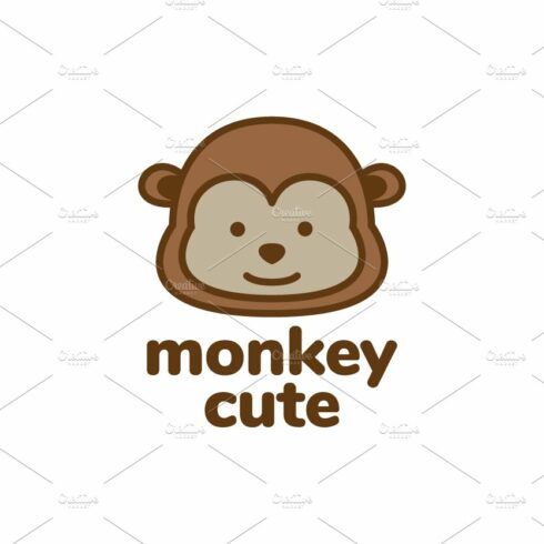 monkey head face smile cute cartoon cover image.
