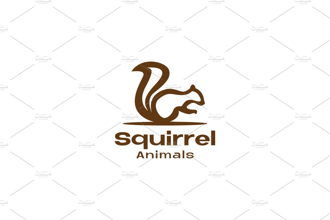 squirrel eat nuts logo symbol icon cover image.
