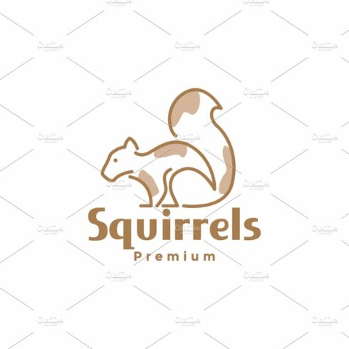 line abstract squirrel brown logo cover image.
