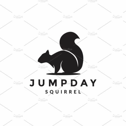modern shape black squirrel logo cover image.