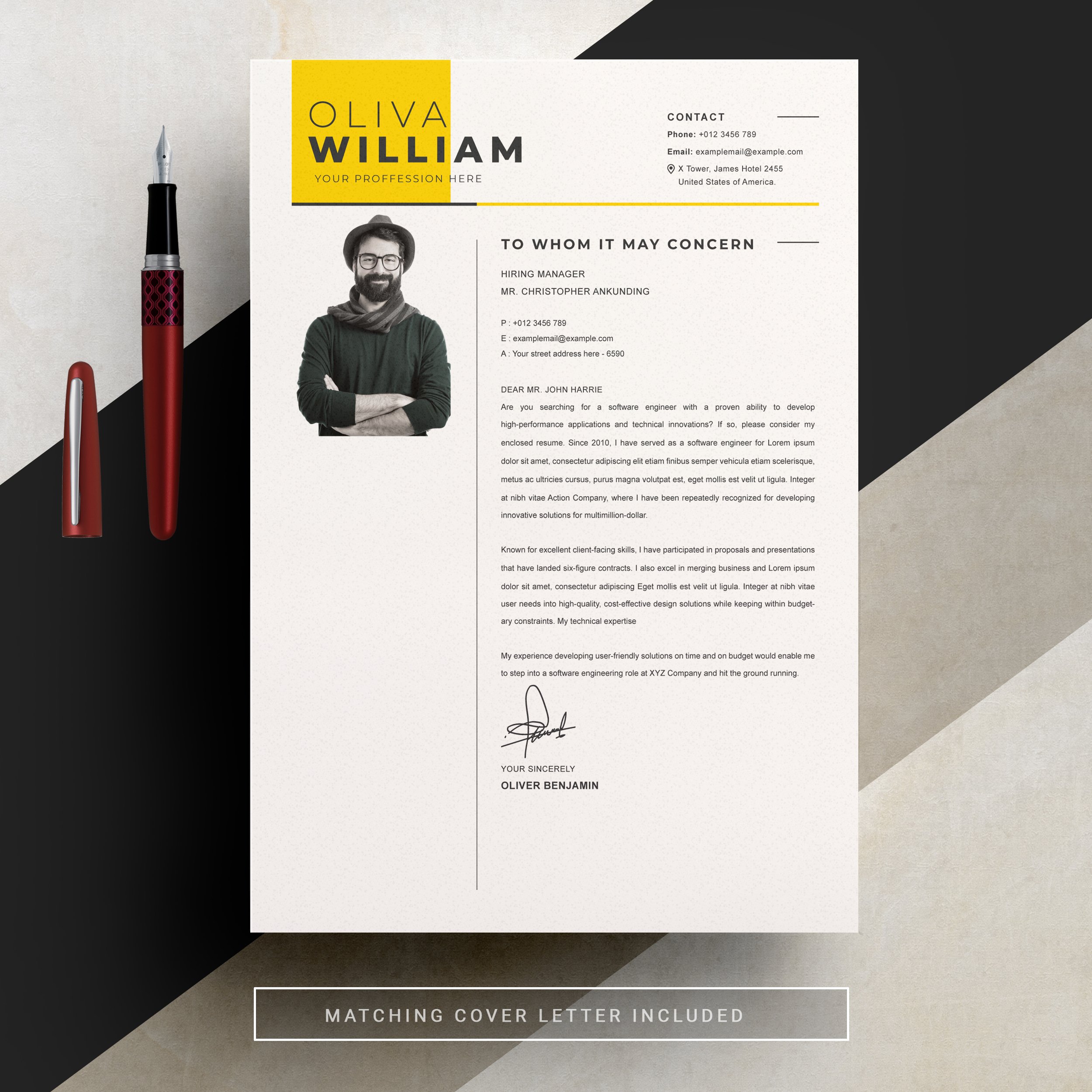 04 resume cover letter page free resume design template 114