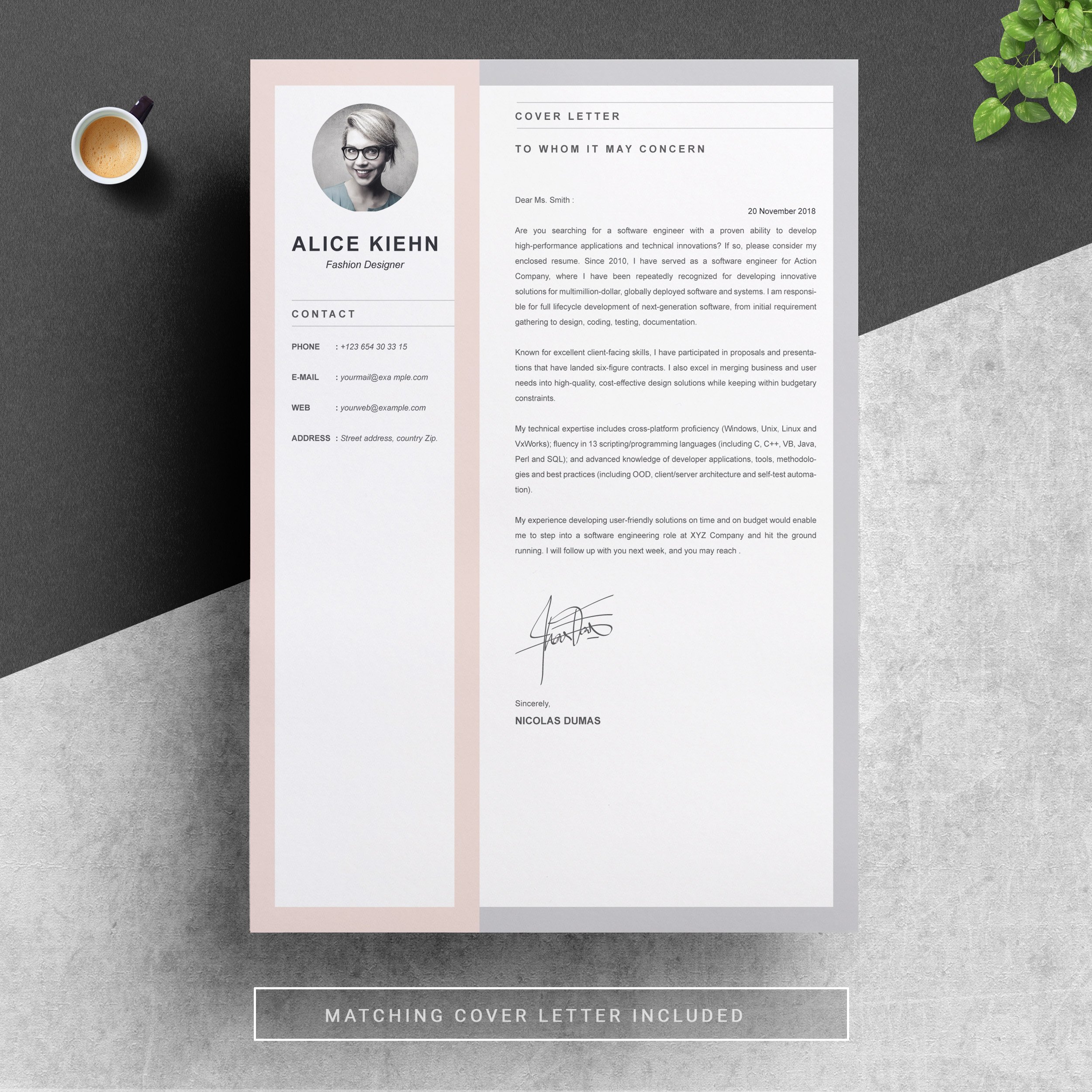 04 resume cover letter page free resume design template 146