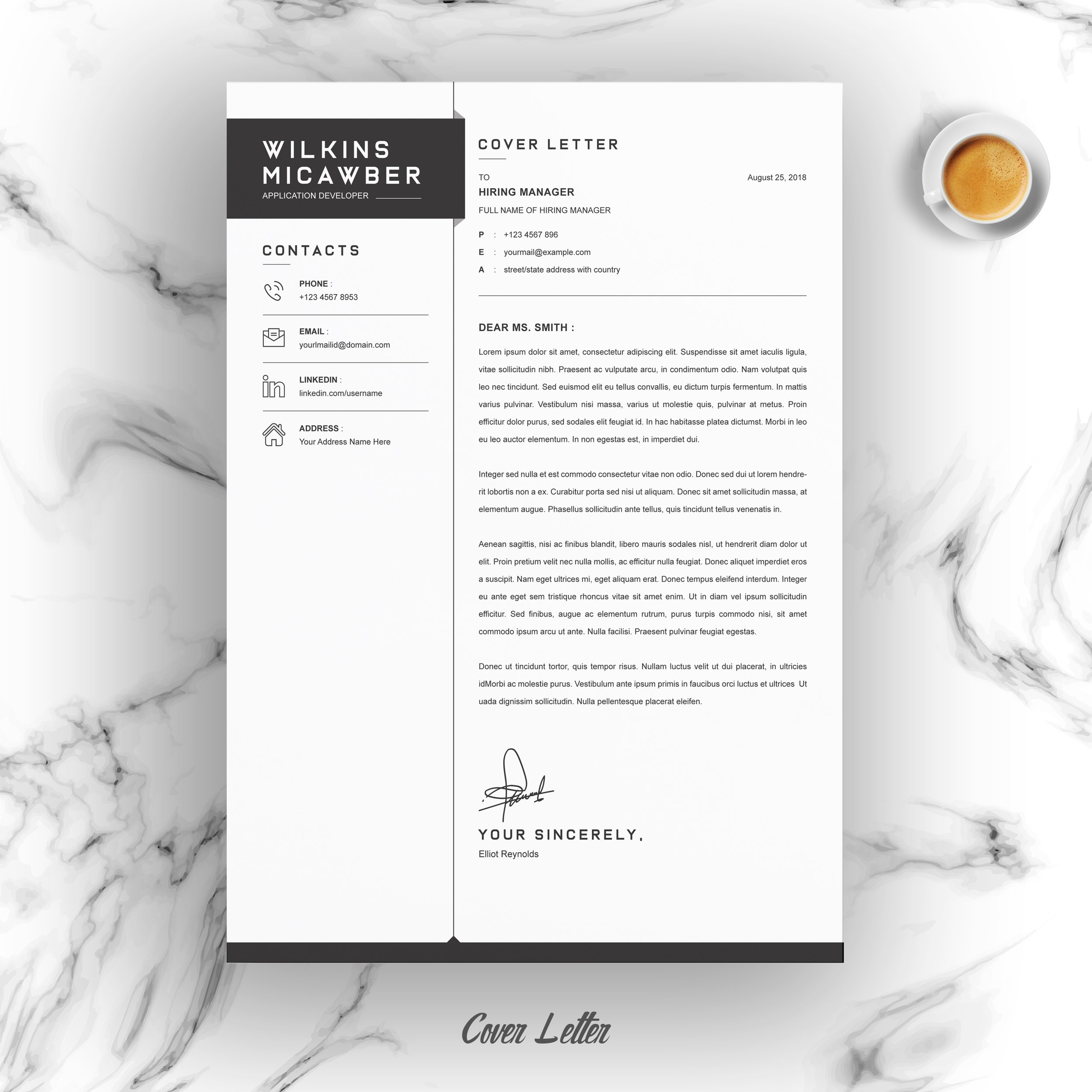 04 resume cover letter page free resume design template 177