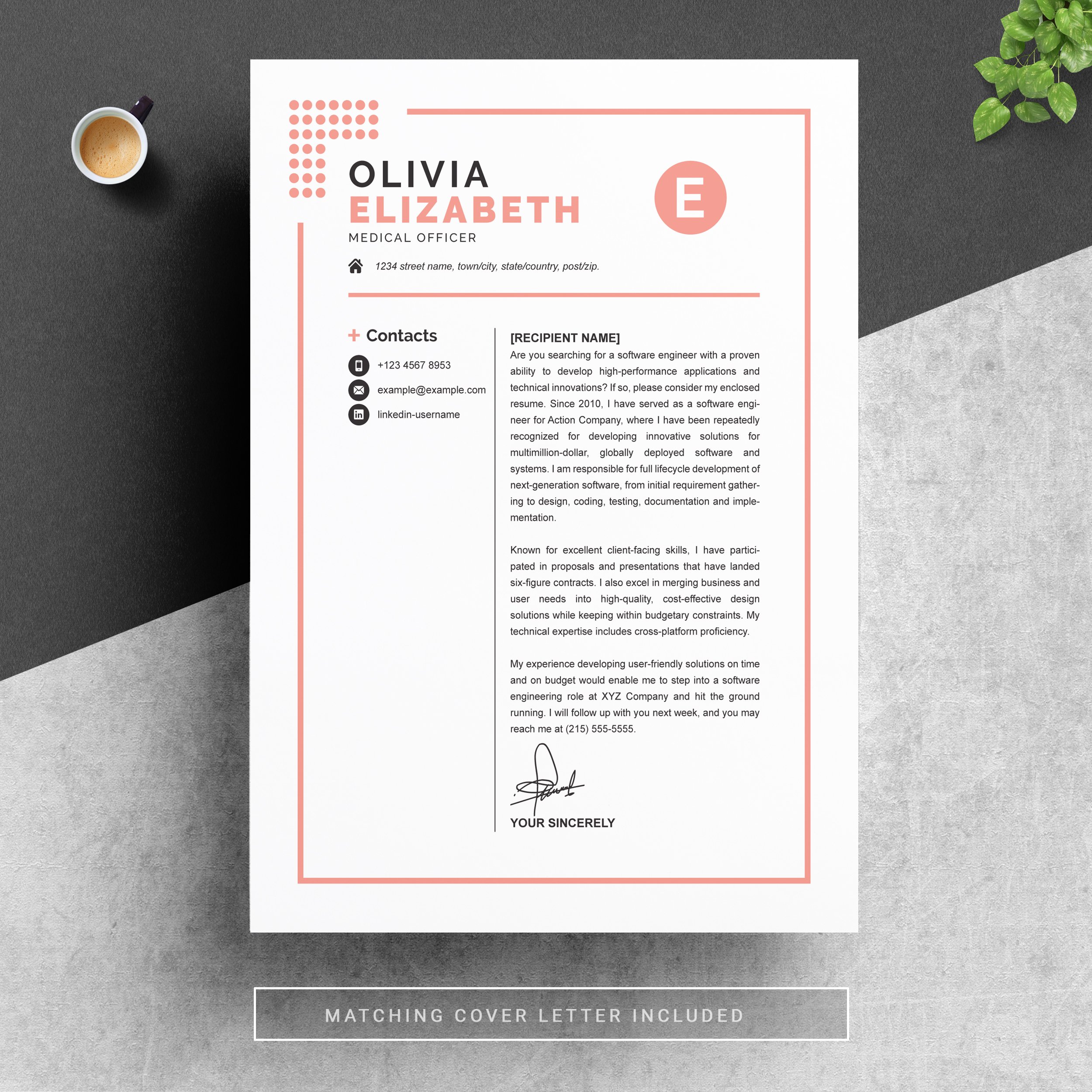 04 resume cover letter page free resume design template 222