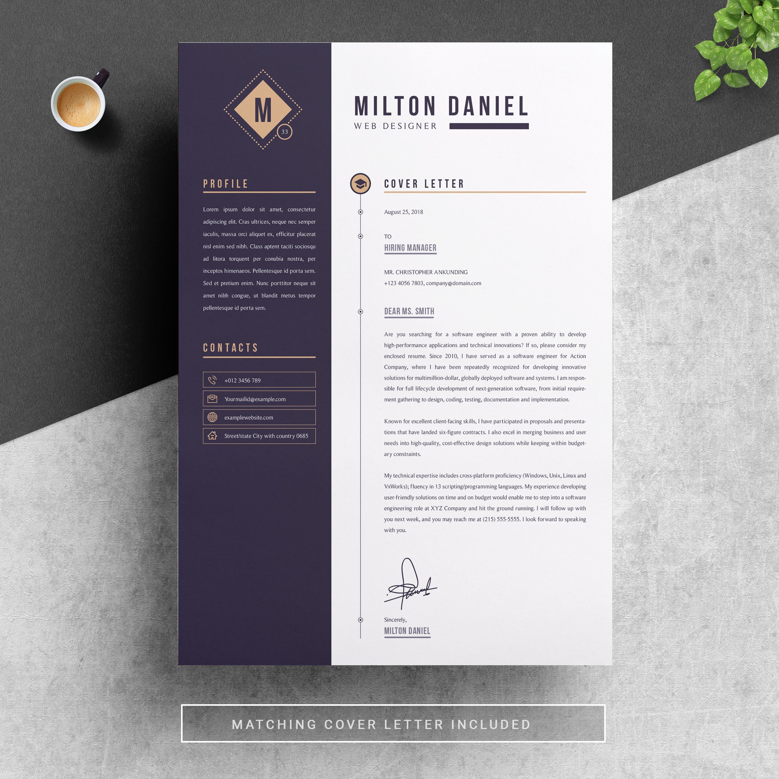 04 resume cover letter page free resume design template 280 1