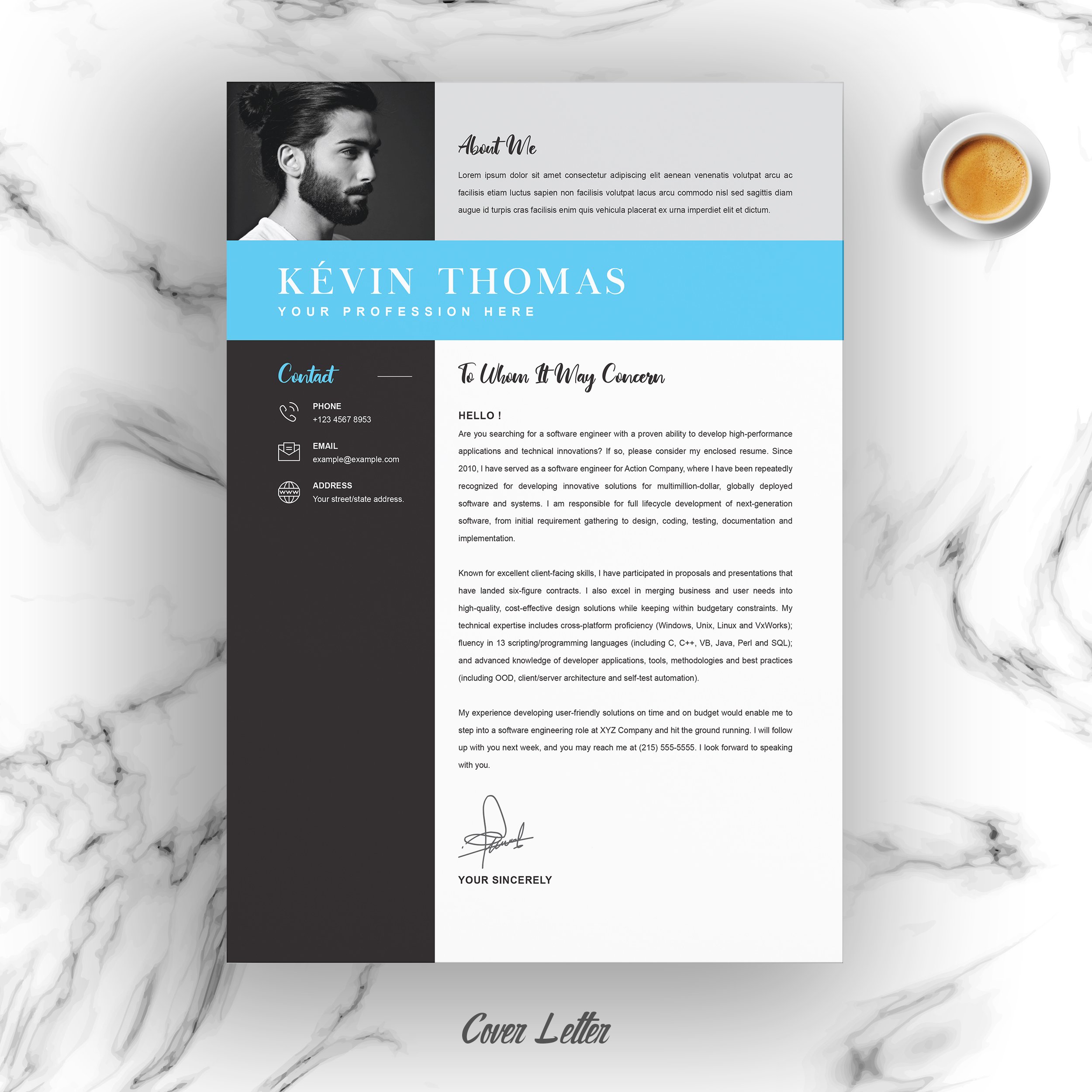 04 resume cover letter page free resume design template 308 1