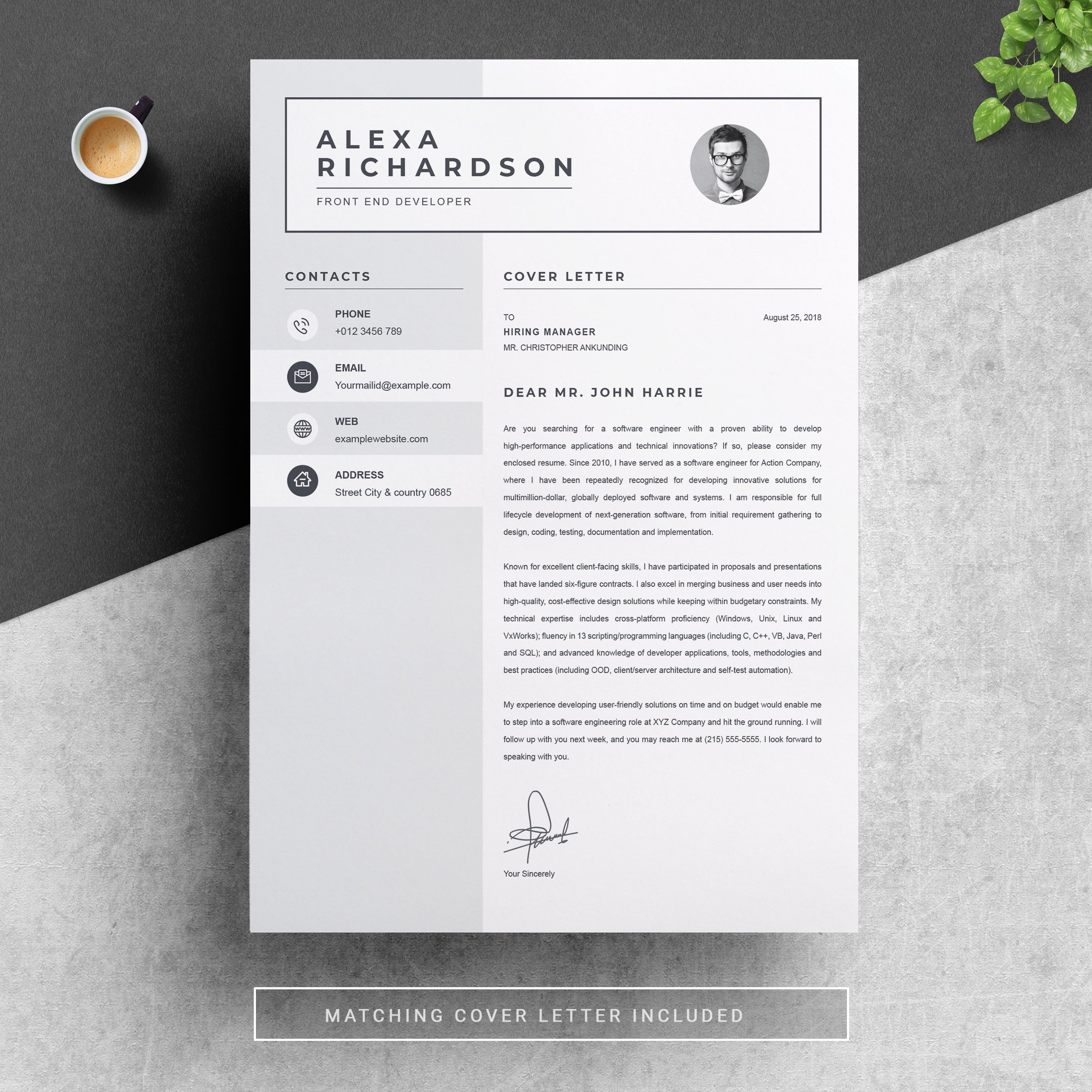 04 resume cover letter page free resume design template 33