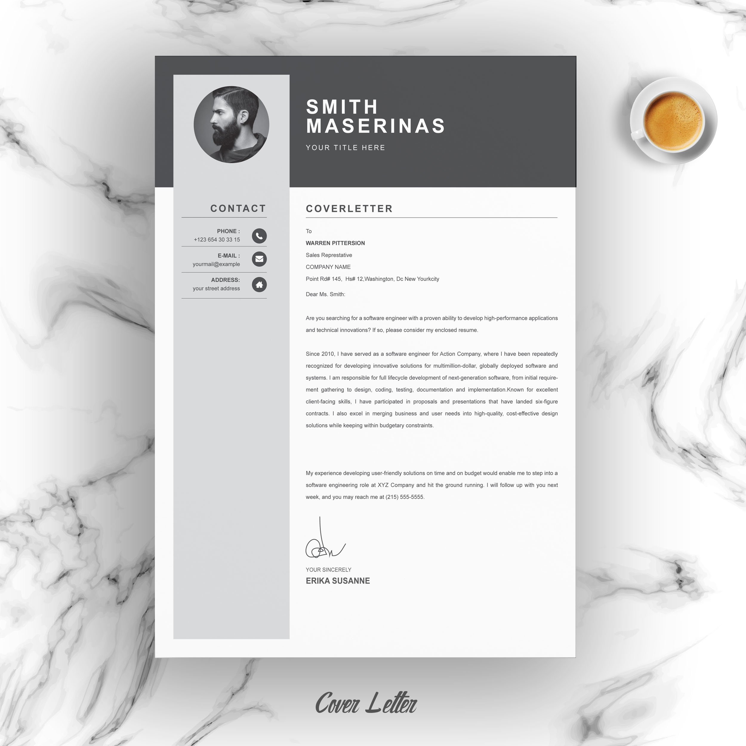 04 resume cover letter page free resume design template 360