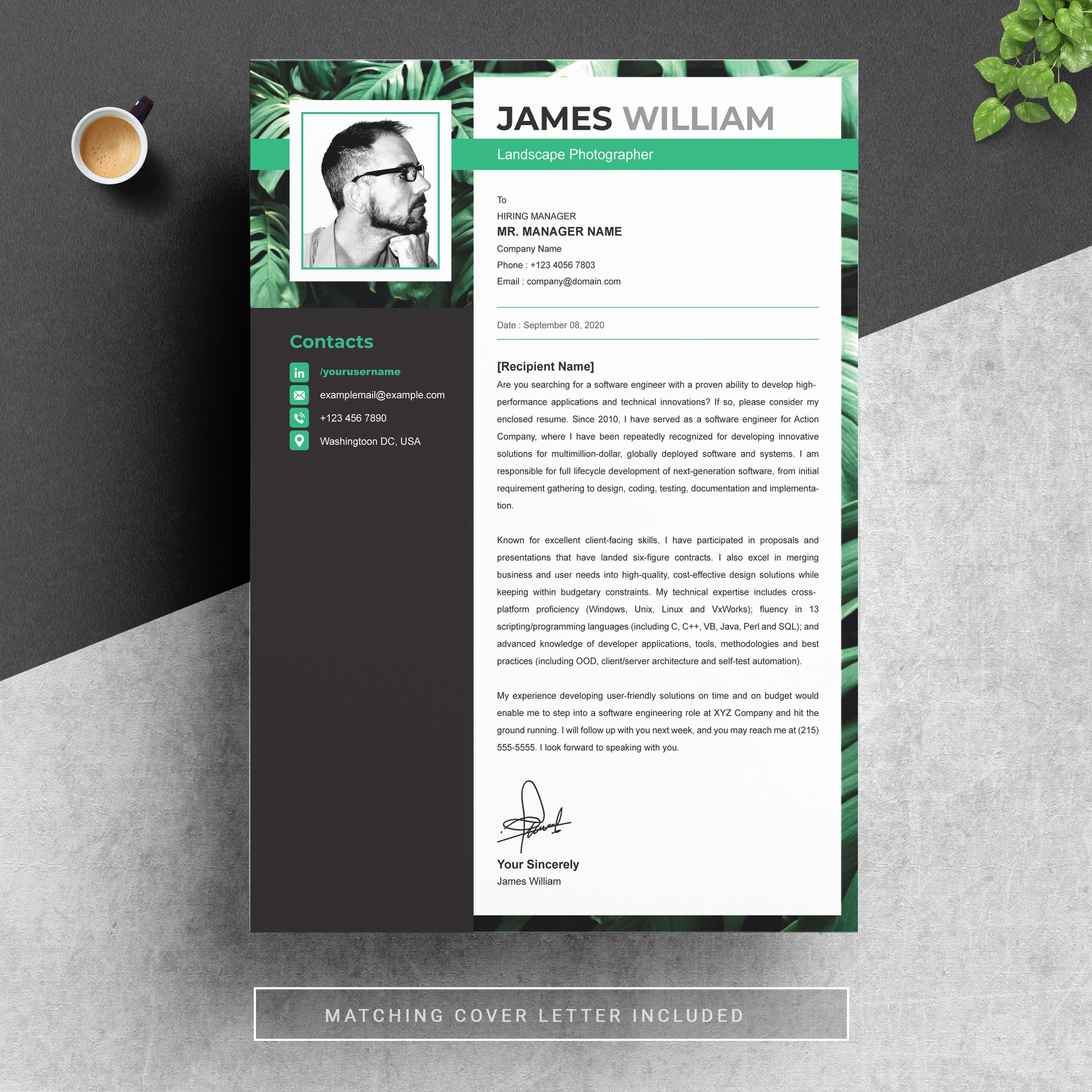 04 resume cover letter page free resume design template 366
