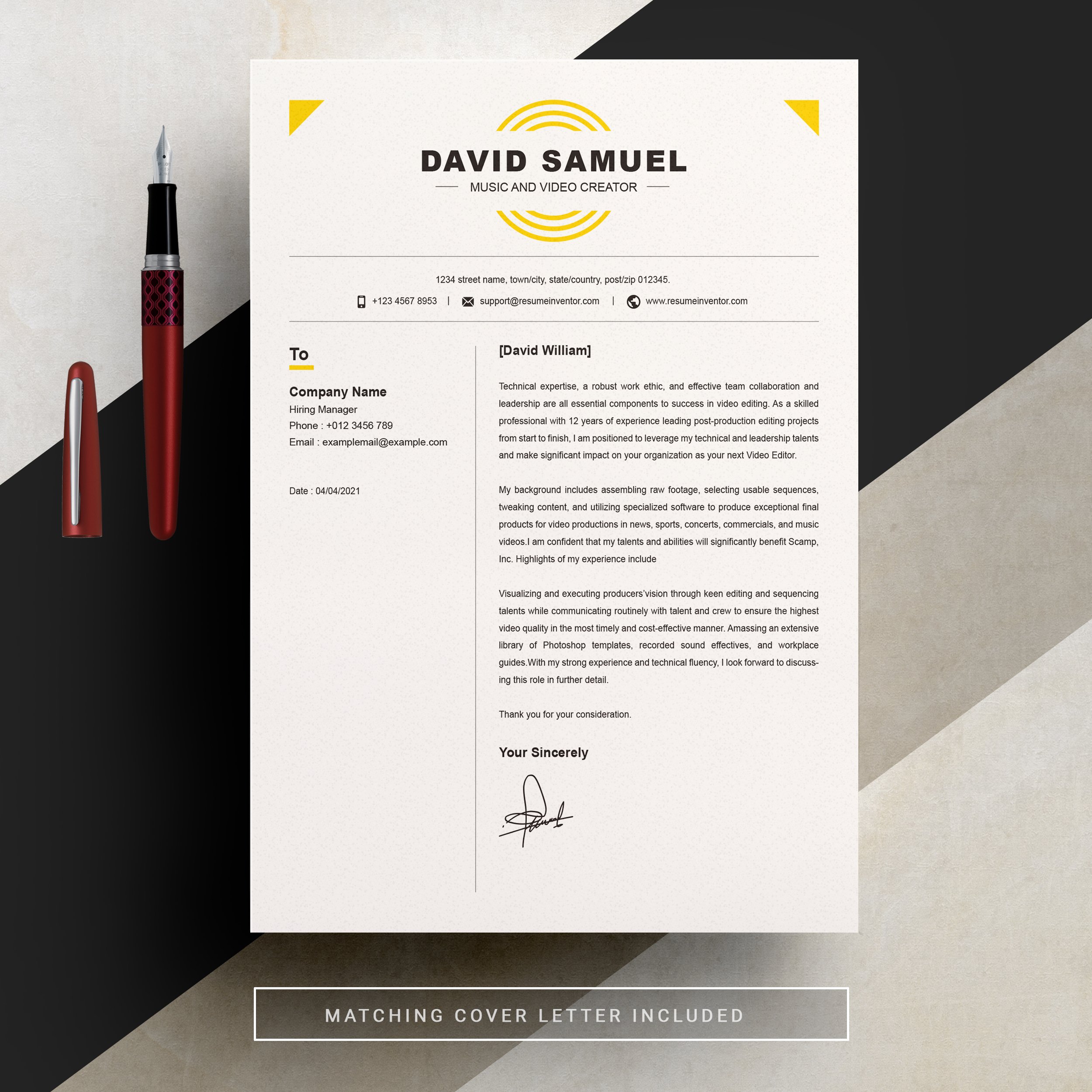 04 resume cover letter page free resume design template 381