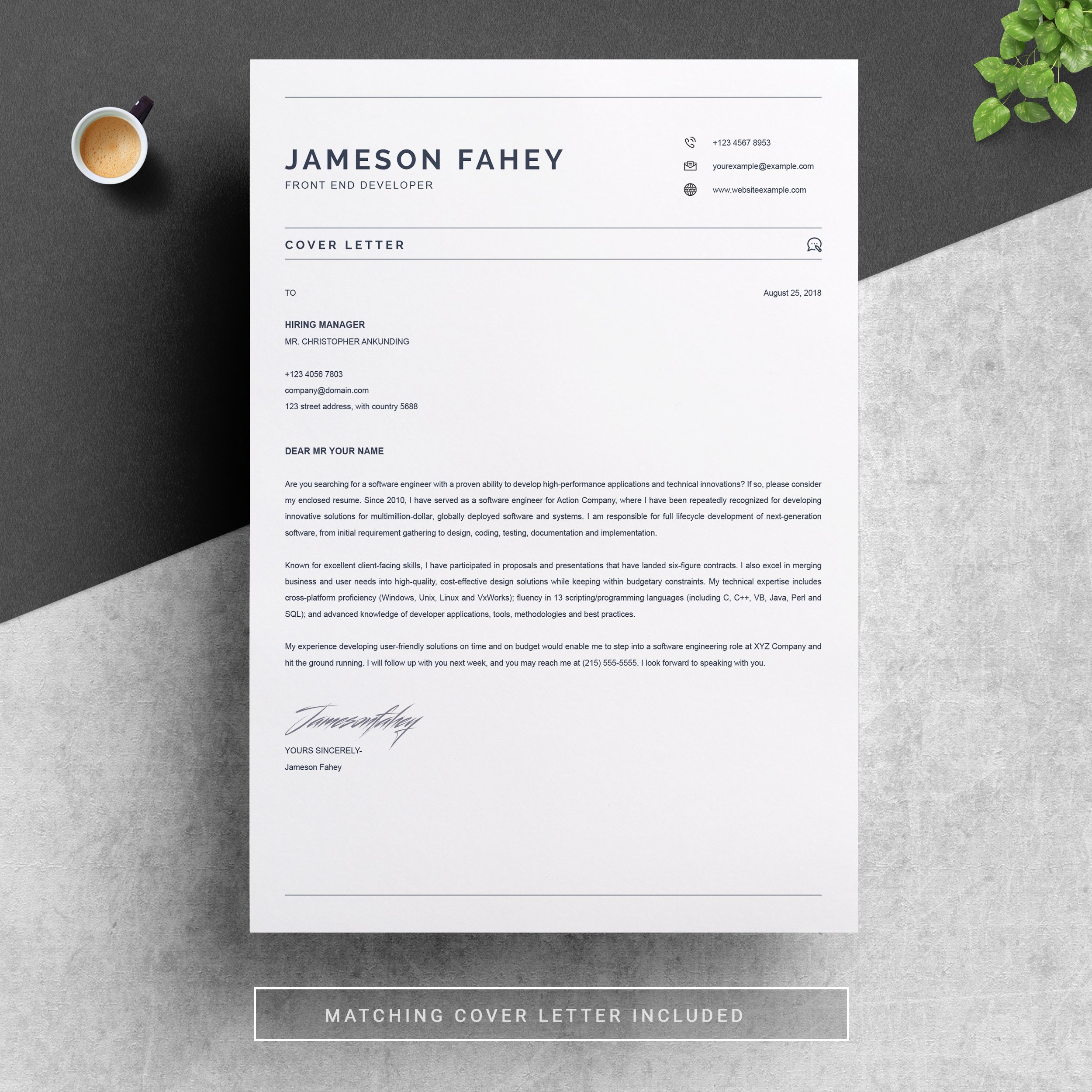 04 resume cover letter page free resume design template 397
