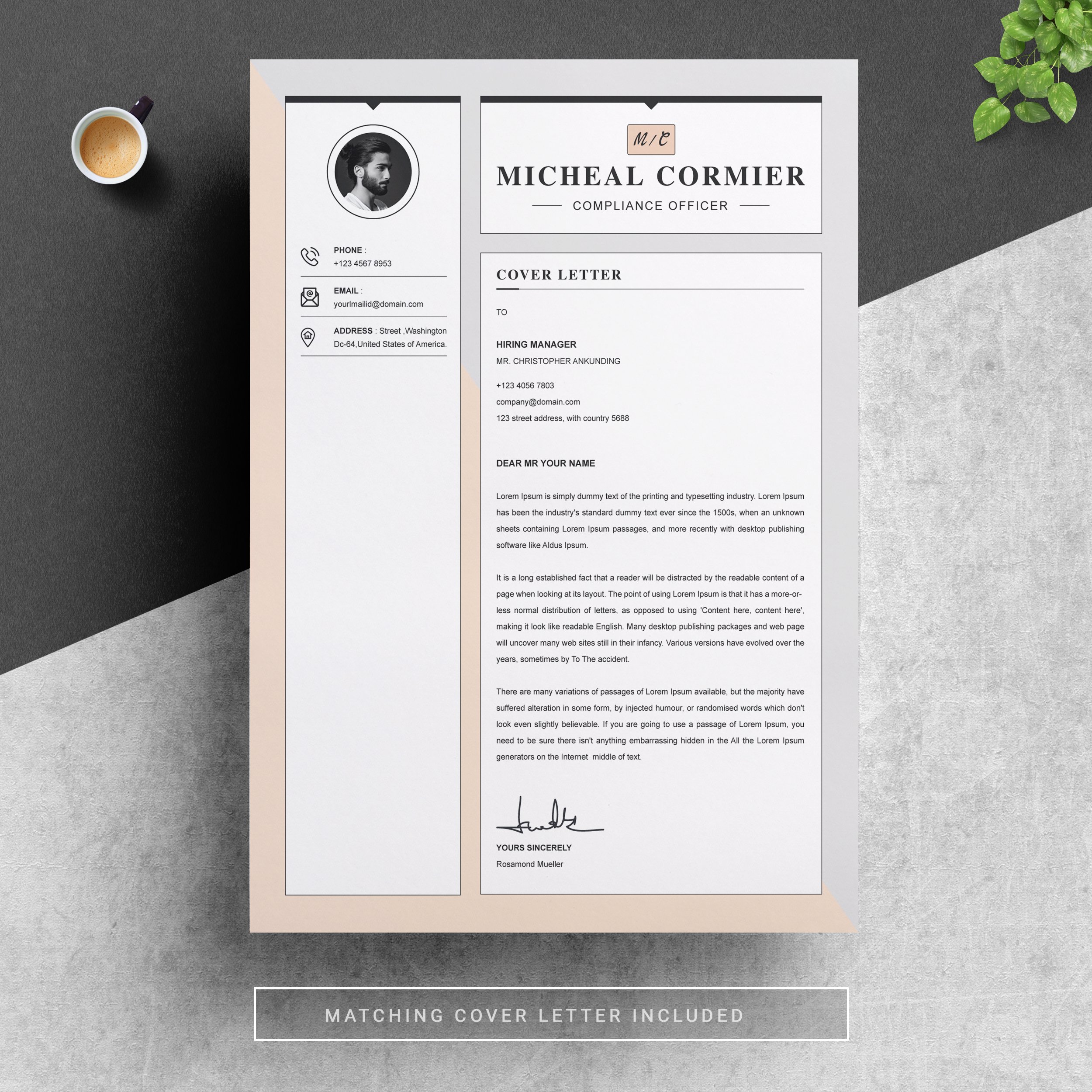 04 resume cover letter page free resume design template 428