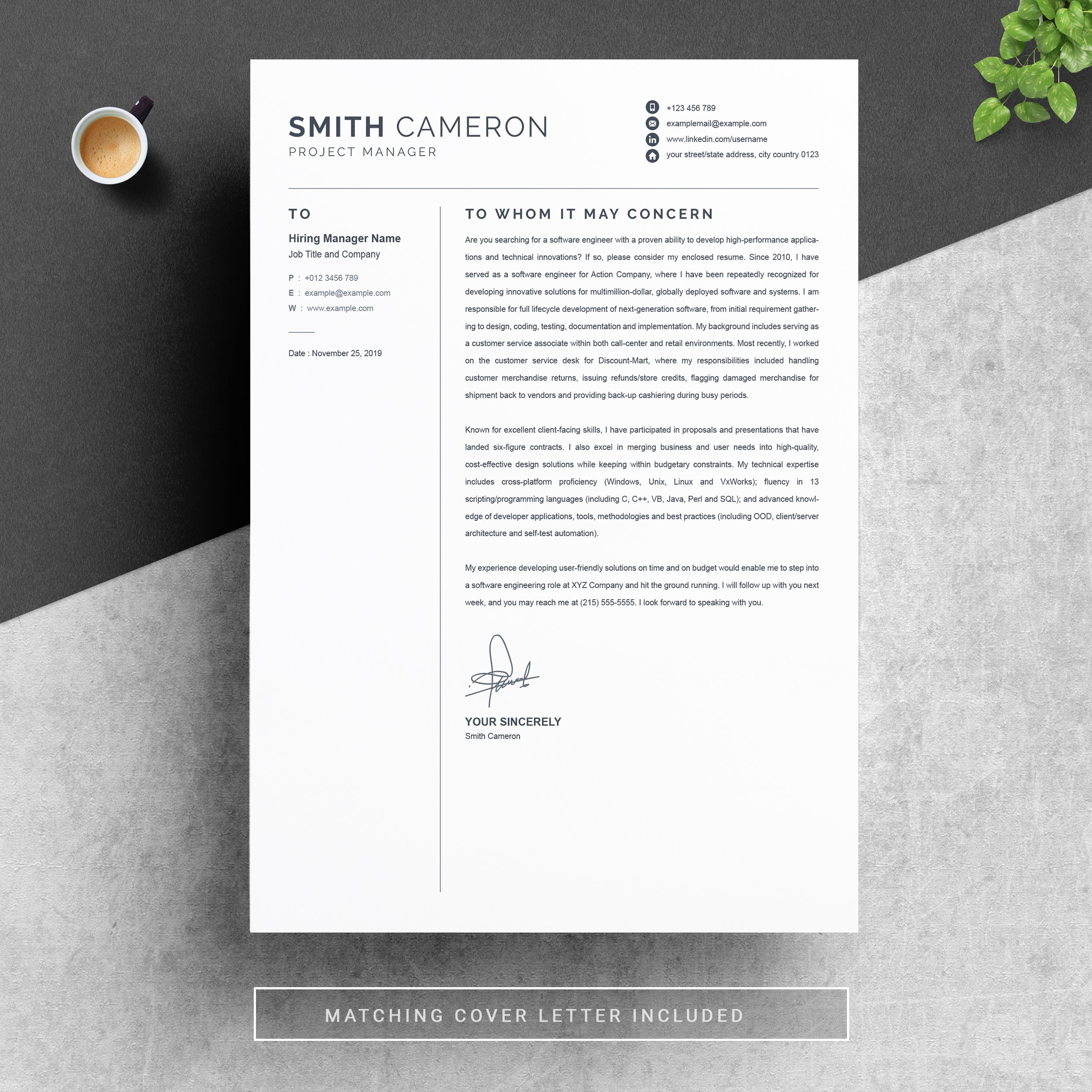 04 resume cover letter page free resume design template 437
