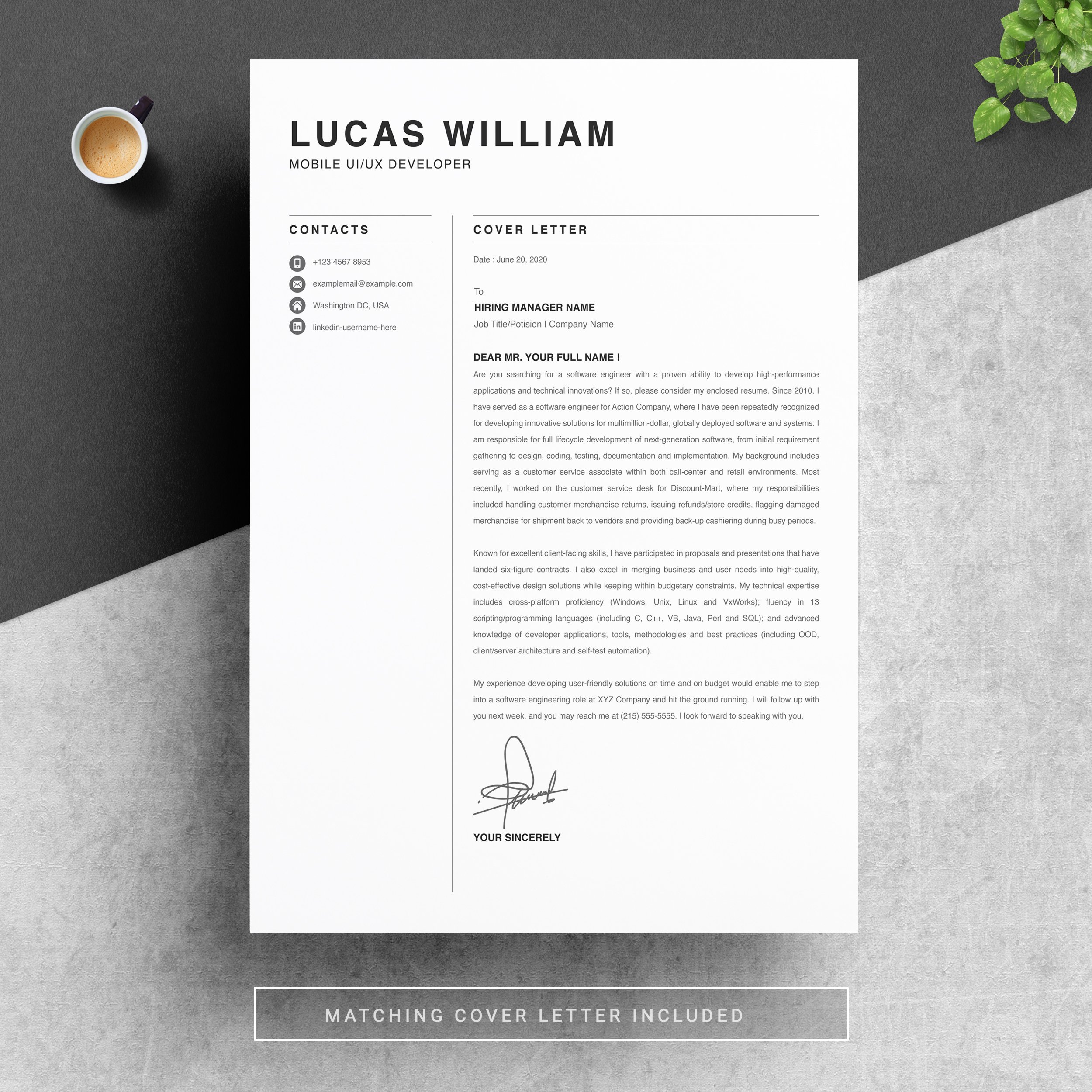 04 resume cover letter page free resume design template 48 1