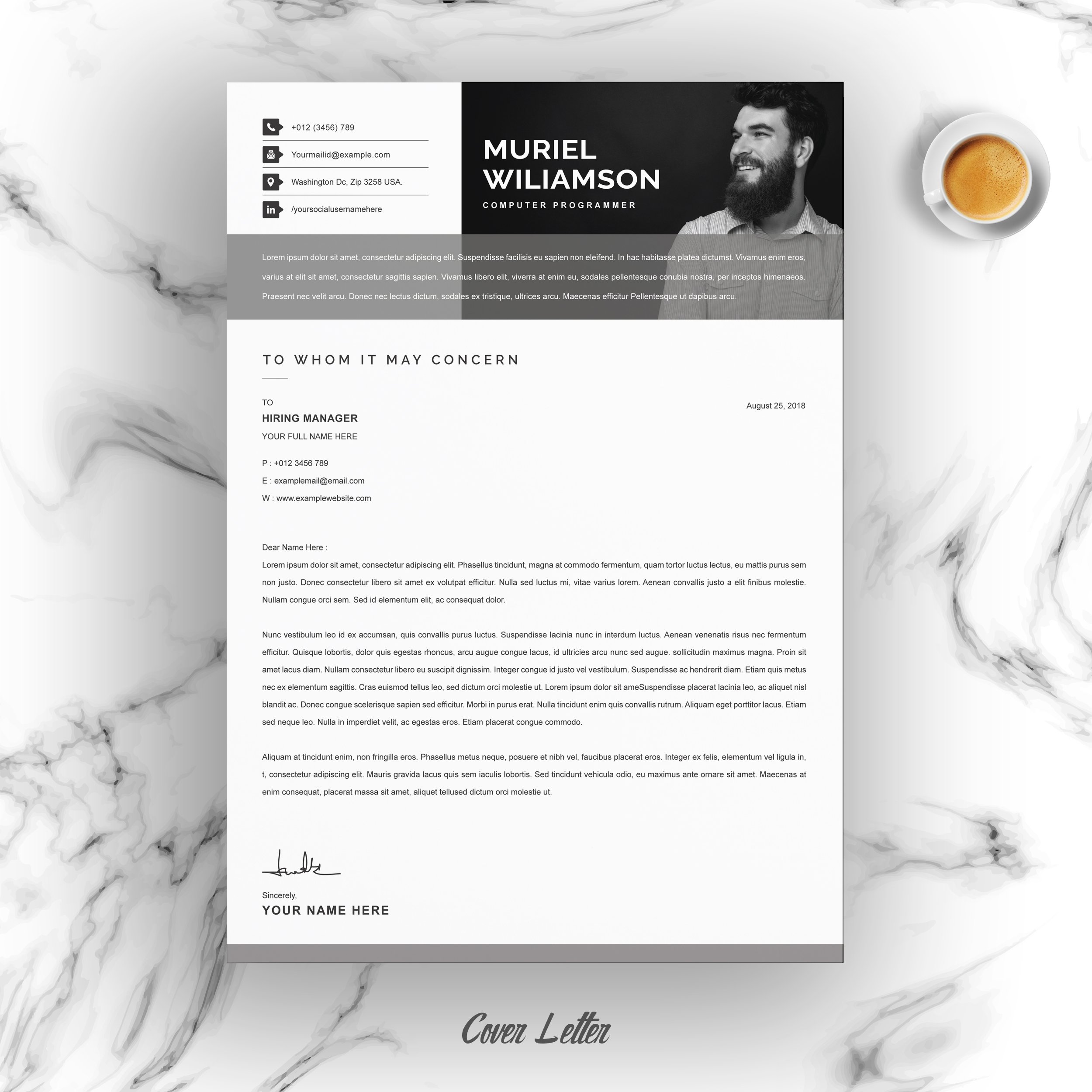 04 resume cover letter page free resume design template 48 2