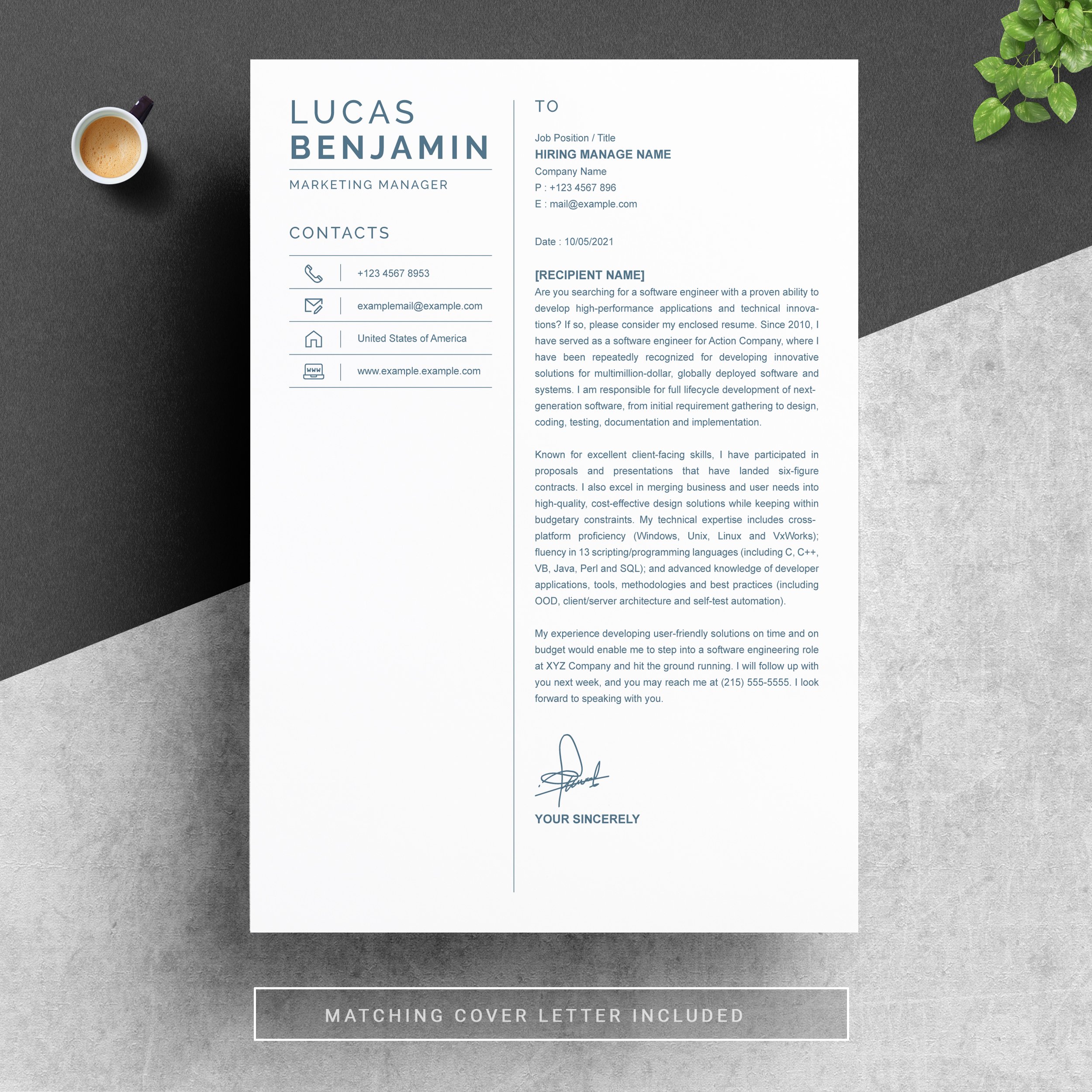 04 resume cover letter page free resume design template 514