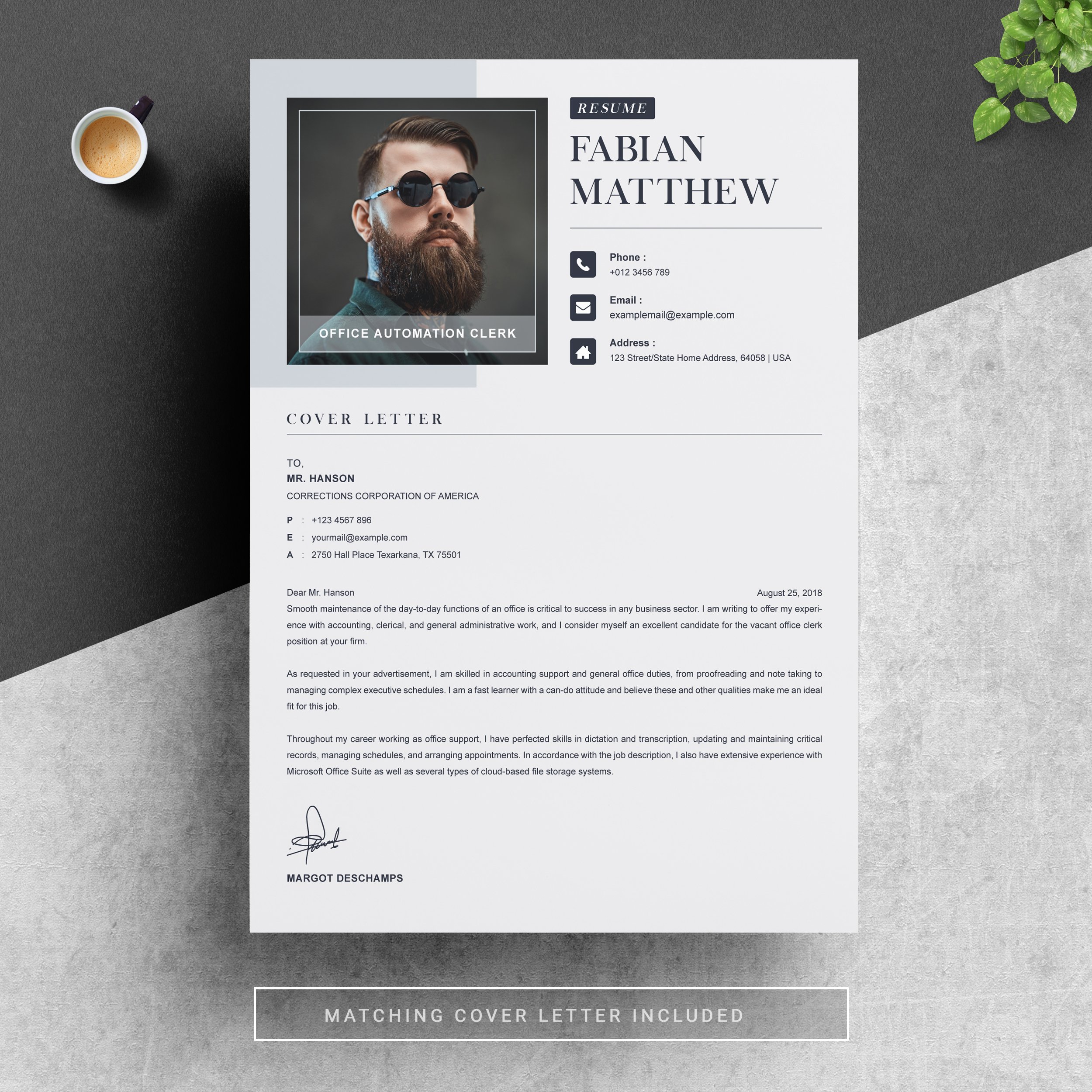 04 resume cover letter page free resume design template 600 1