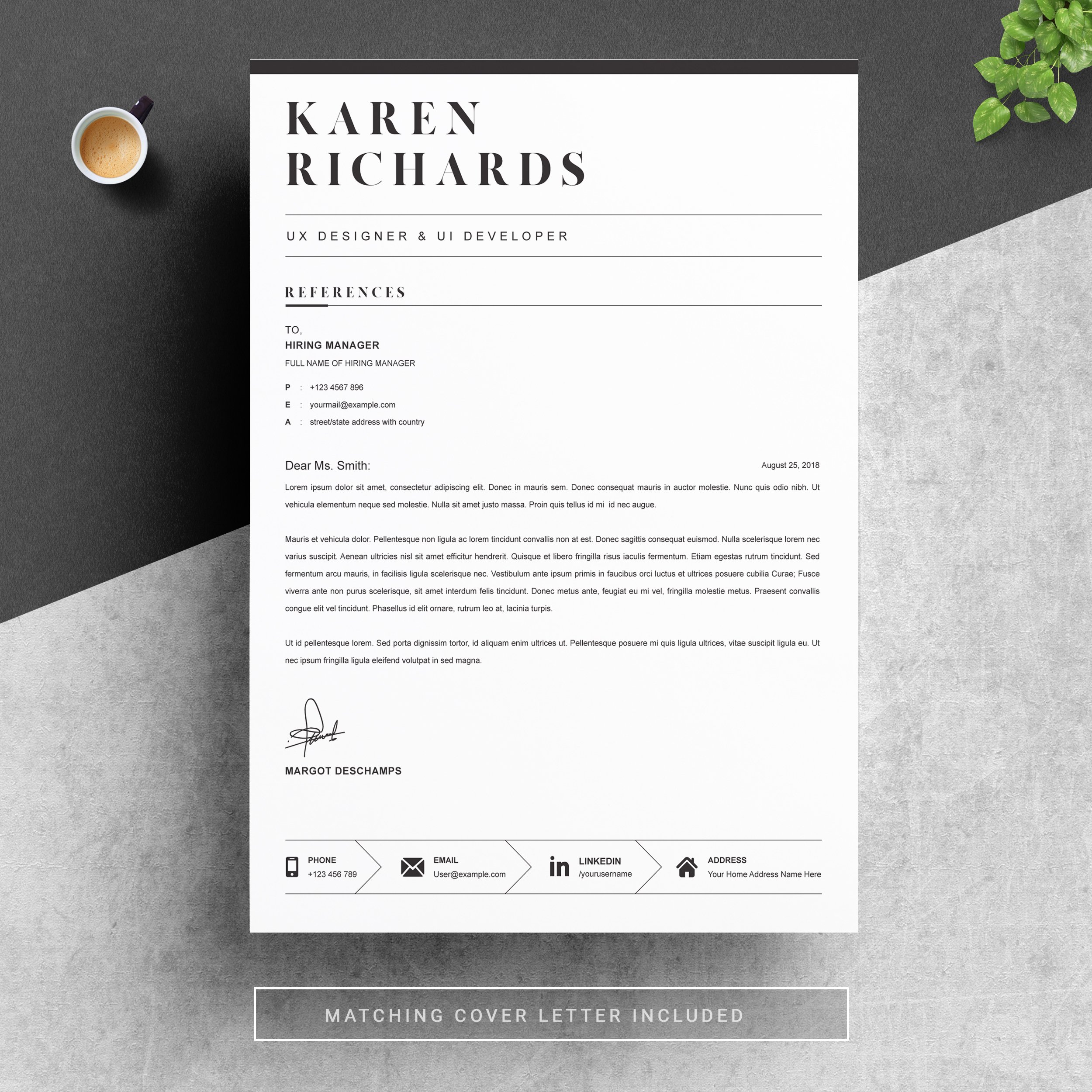 04 resume cover letter page free resume design template 63