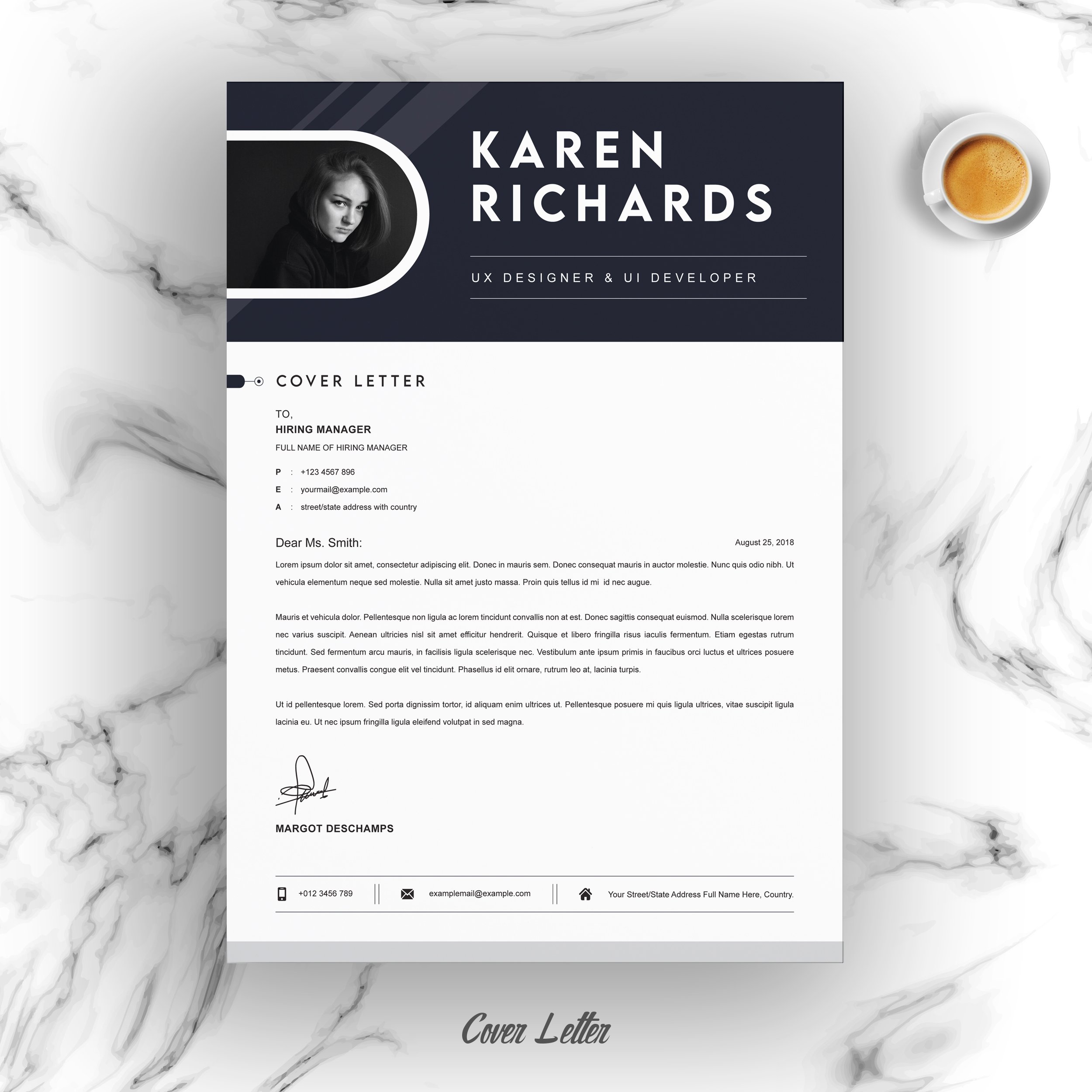 04 resume cover letter page free resume design template 647